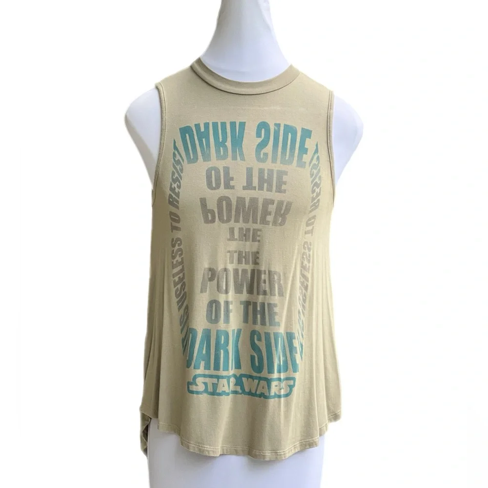 Disney Parks Authentic Original Star Wars Tank Small Moss Green Dark Side